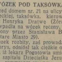 Wózek pod taksówką Wózek pod taksówką, 1931
