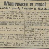Włamanie do B-Ci Jabłkowskich Włamanie do B-Ci Jabłkowskich, 1931