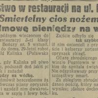 Zabójstwo w restauracji Zabójstwo w restauracji, 1931