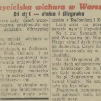 Niszczycielska wichura, 1931