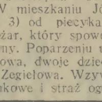 Pożar od piecyka, 1931
