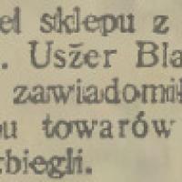 Sklep okradziony, 1932