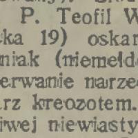 Zemsta kreozotem, 1932