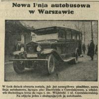 Nowa linja autobusowa, 1932