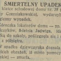 Śmiertelny upadek, 1932