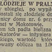 Złodzieje w pralni, 1932