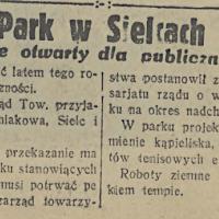 Park będzie otwarty, 1932