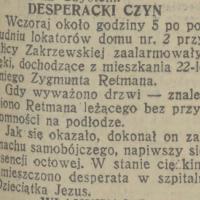 Desperacki czyn, 1932