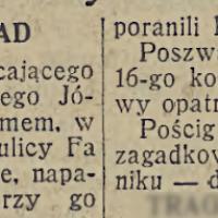 Zagadkowy napad, 1932