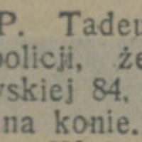 Kradzież uprzęży Kradzież uprzęży, 1932