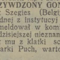 Skrzywdzony goniec, 1932