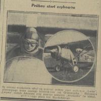 Start szybowca, 1932