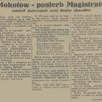 Pasierb magistratu, 1932