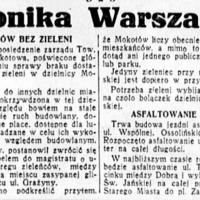 Mokotów bez zieleni. 1932. Mokotów bez zieleni