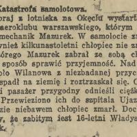 Katastrofa samolotowa, 1932