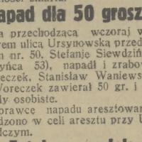 Napad dla 50 groszy, 1932