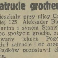 Zatrucie grochem, 1932
