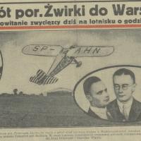 Powrót Żwirki, 1932