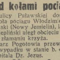 Pod kołami, 1932