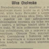 Rozpaczliwy stan jezdni, 1932