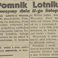 Wkrótce pomnik, 1932