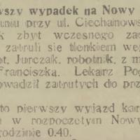 Zatrucie tlenkiem, 1933
