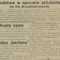 Zabójstwo na tle mieszkaniowem, 1933