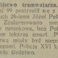 Samobójstwo tramwajarza, 1933