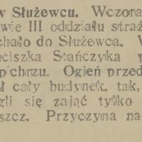 Pożar w Służewcu Pożar w Służewcu, 1933
