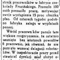 Strajk u Fruzińskiego, 1933