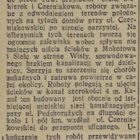 Odwodnienie Czerniakowa, 1933