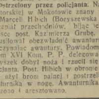 Postrzelony przez policjanta Postrzelony przez policjanta, 1933