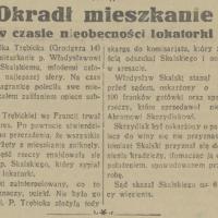 Okradł mieszkanie Okradł mieszkanie, 1933