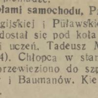 Pod kołami Pod kołami, 1933
