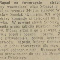 Napad na rowerzystę, 1933
