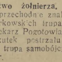 Samobójstwo żołnierza, 1933