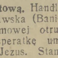 Esencją octową, 1933