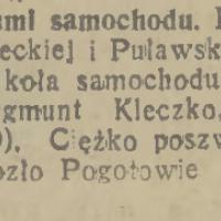 Pod kołami, 1933