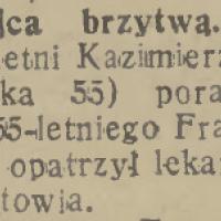 Ojca brzytwą, 1933