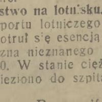 Samobójstwo na lotnisku, 1933