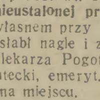 Zmarł nagle Zmarł nagle, 1933