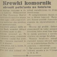 Komornik obraził policjanta Komornik obraził policjanta, 1933