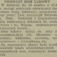 Dom Ludowy, 1933