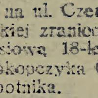Nożem w klatkę Nożem w klatkę, 1933