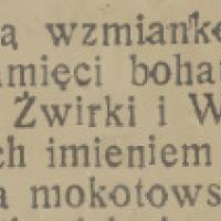 Uczczenie pamięci, 1933