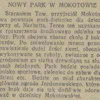 Nowy park. 1934