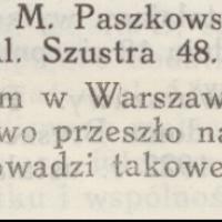 Inż. Michał Paszkowski, 1934