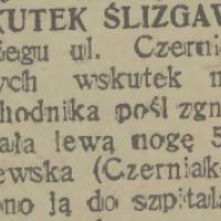 Wskutek ślizgawicy, 1934