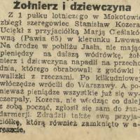 Żołnierz i dziewczyna, 1934