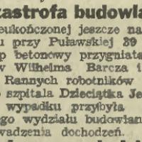 Katastrofa budowlana, 1934